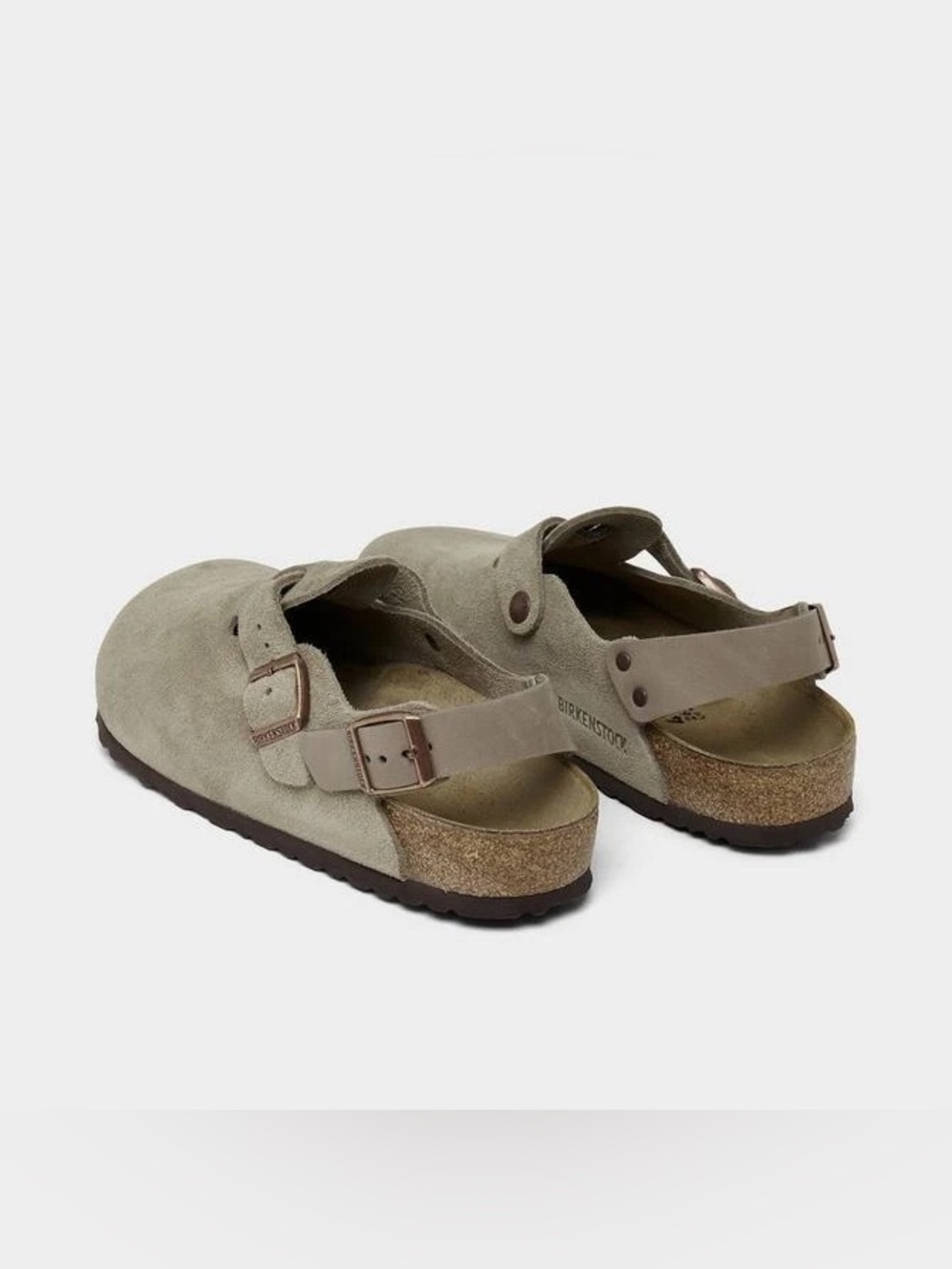 Men's Birkenstock Tokio Suede Leather Clogs Taupe 1028287 - Picture 4 of 4